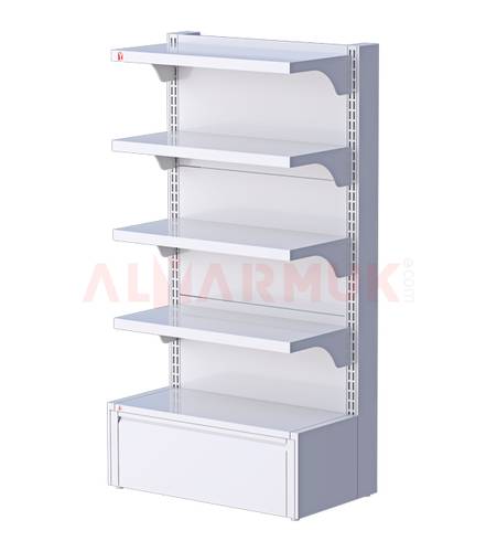 70cm height adjustable 4 shelving unit made of galvanized iron