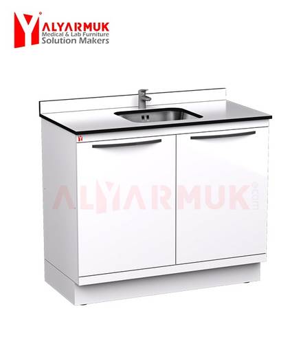 Medical Sink Cabinet Base 1m Galvanized Metal