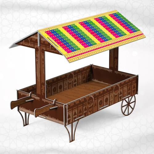 مجسم عربة توزيعات تصميم بريسم حجم وسط 