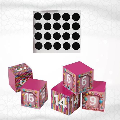 مفاجئات الكشط - يحتوي على ملص للكشط و 20 عبوة