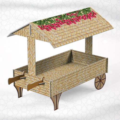 مجسم عربة توزيعات الخوص  حجم وسط 