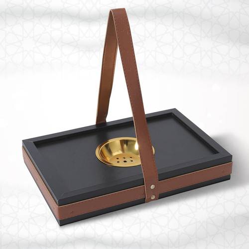 مبخرة مقاس 20*30 لون أسود مع بني