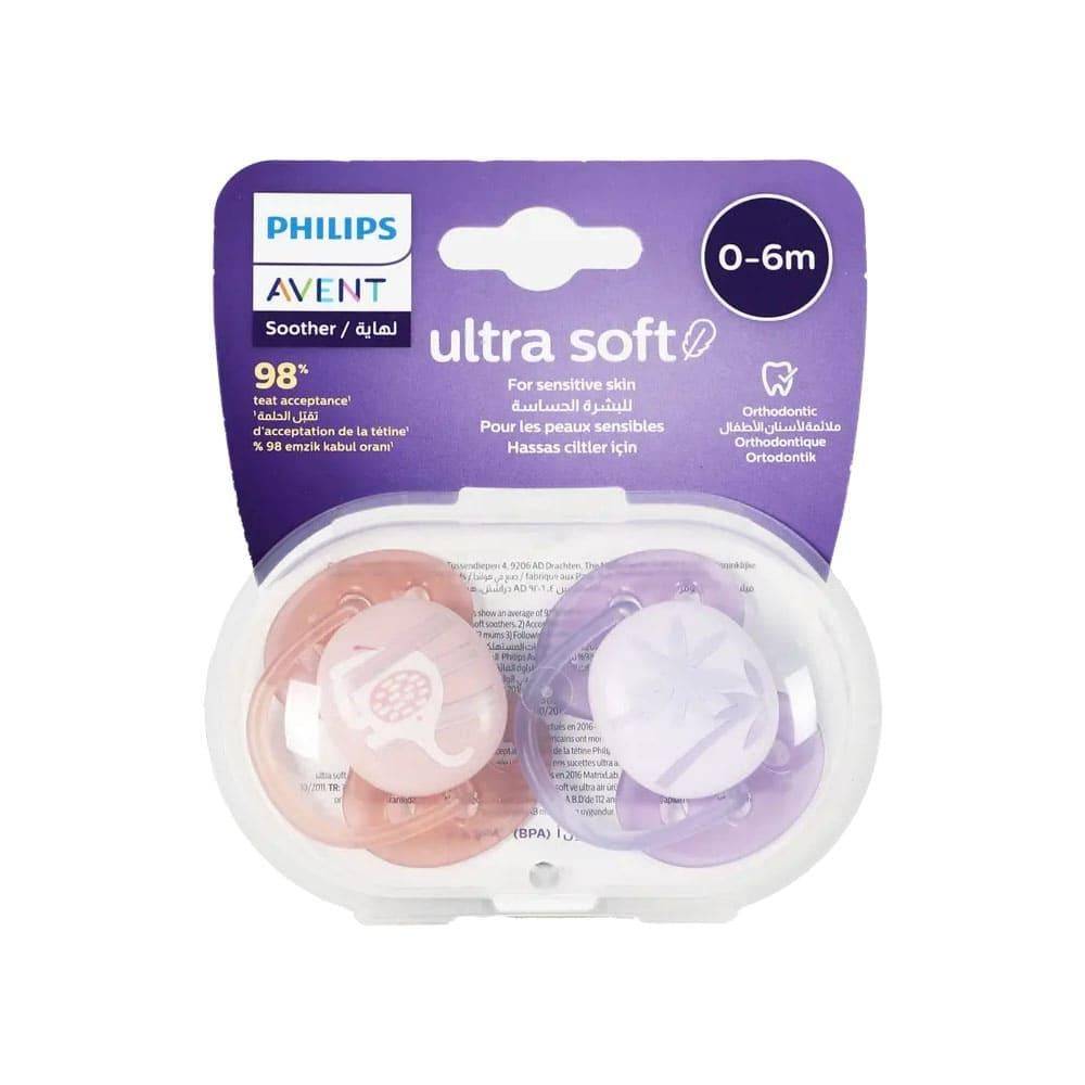 Philips Avent Ultra Soft Baby Pacifier from 0 to 6 months - 2 pieces