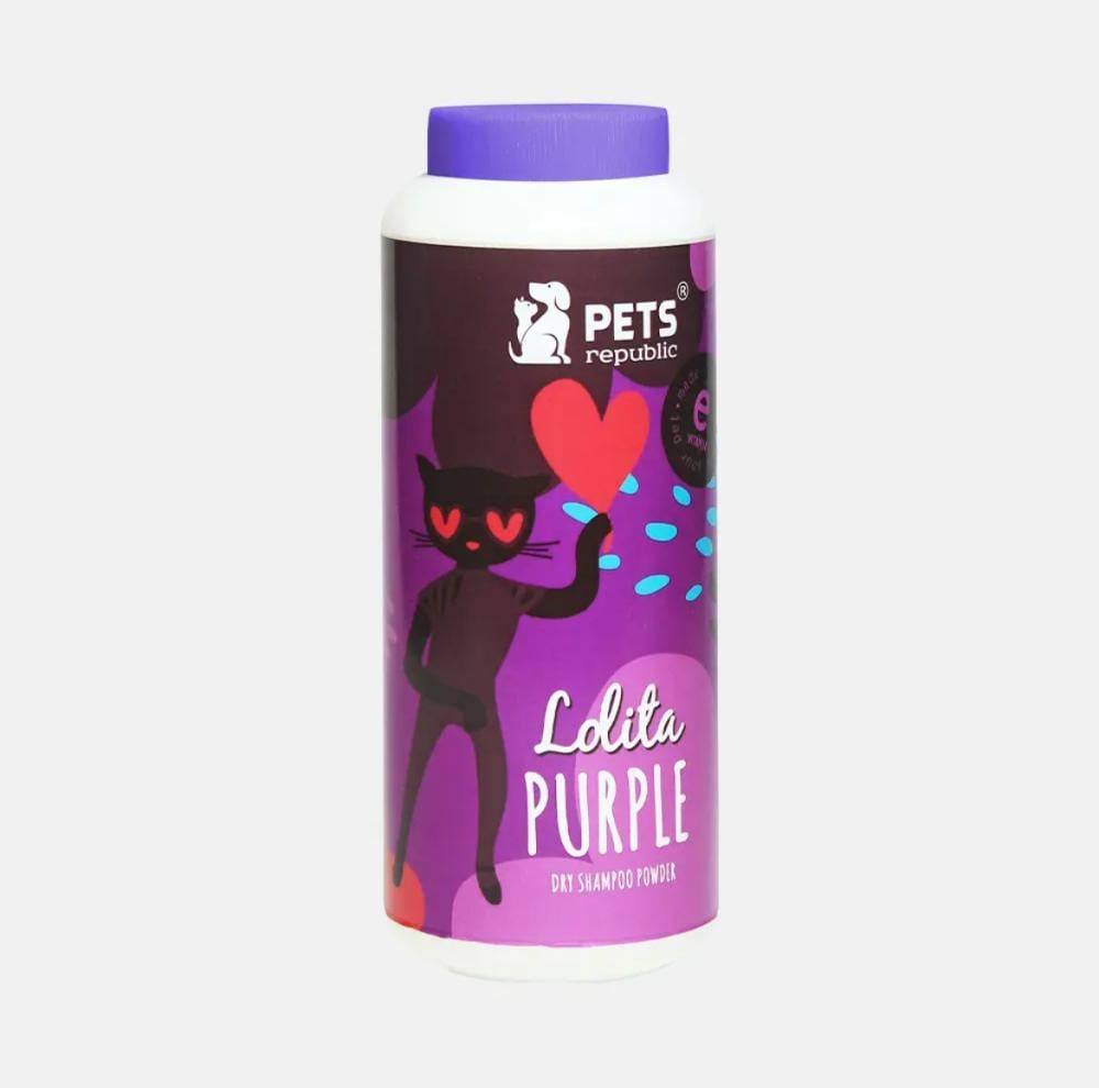 بيتس ريبابليك بودرة الشامبو الجاف برائحة لوليتا بوربل Pets Republic Dry Shampoo Powder - LoLita Purple