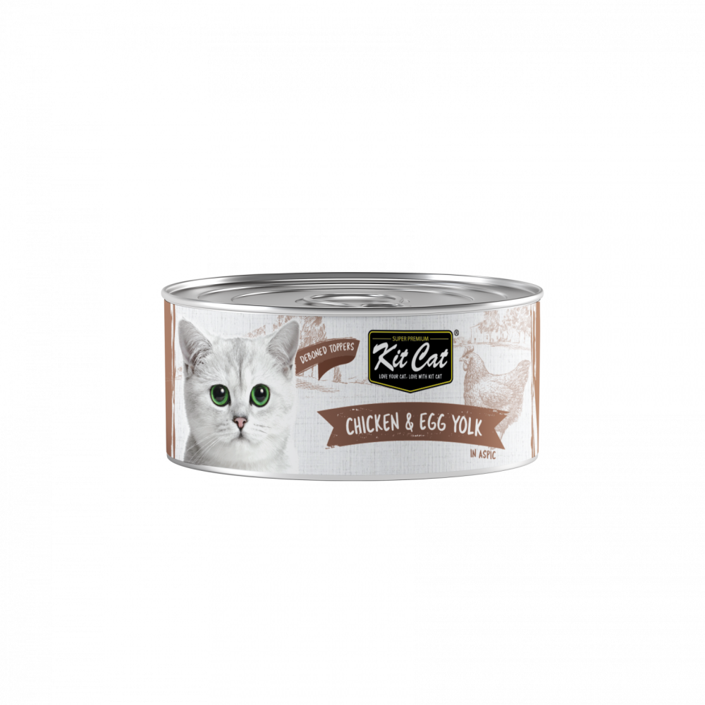 كت كات معلبات فيليه الدجاج مع صفار البيض 80غ Kit Cat Deboned Chicken & Egg Yolk 80g
