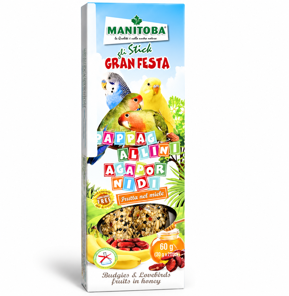 Manitoba Lovebird Honey Seeds 60g × 10