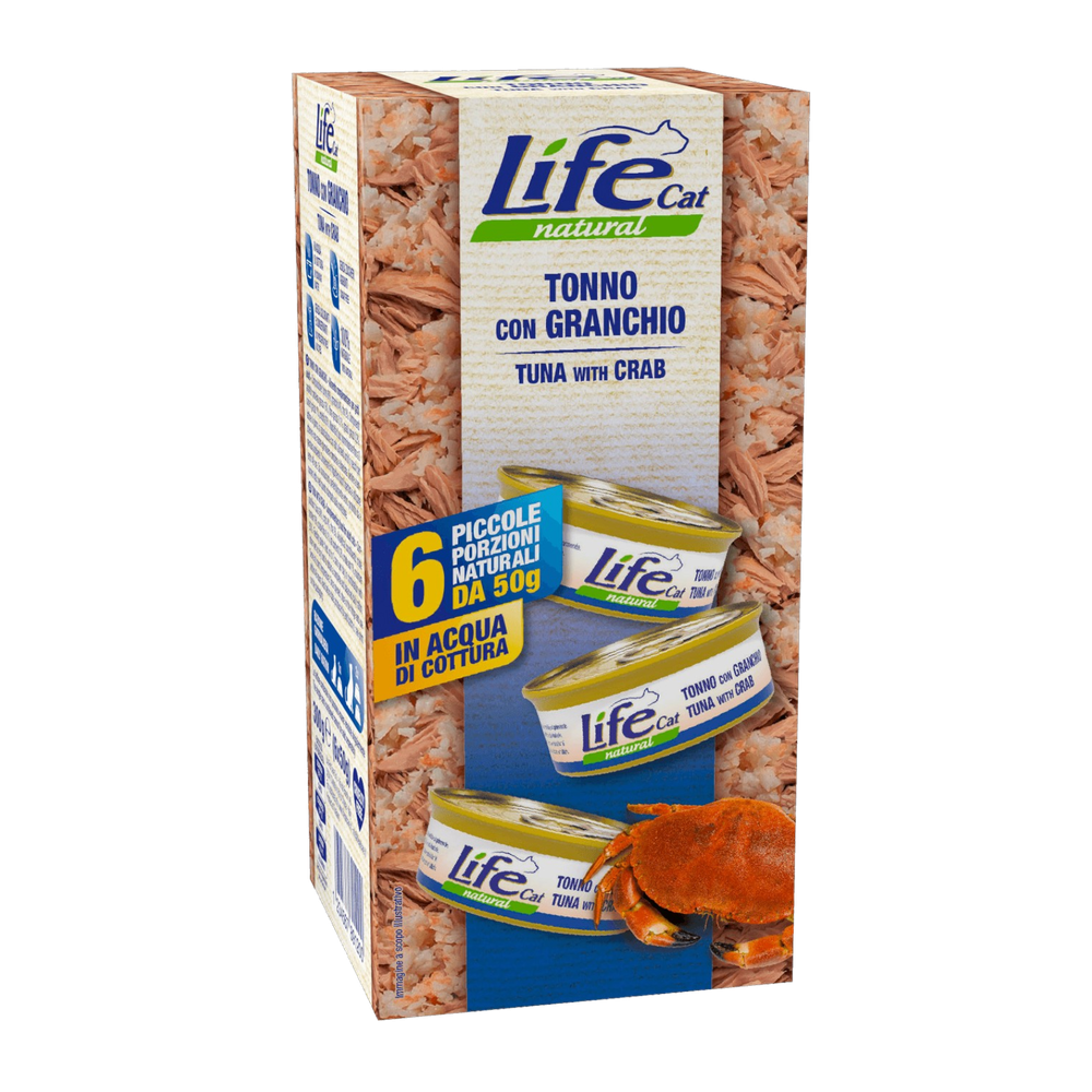 باكج لايف كات تونا مع السلطعون Lifecat Tuna with crab (6x50g)