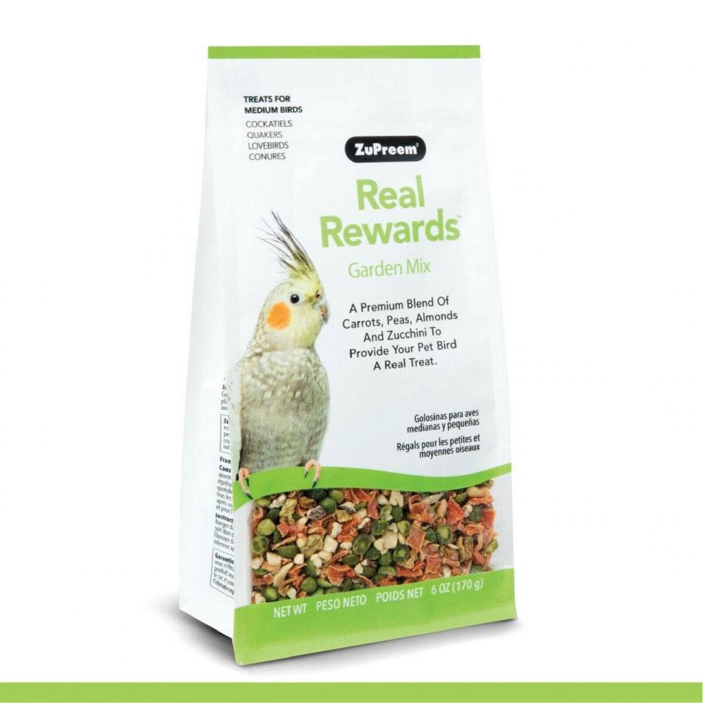 زوبريم مكافئة ريل ريواردس للكروان والروز والكنيور والطيور المتوسطةZuPreem Real Rewards Garden Mix - Medium Birds