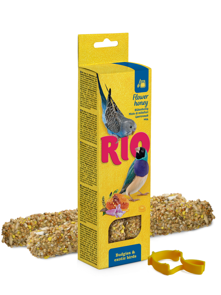 ريو مكافآت طيور البادجي والزيبرا بالعسل RIO Sticks for budgies and exotic birds with honey
