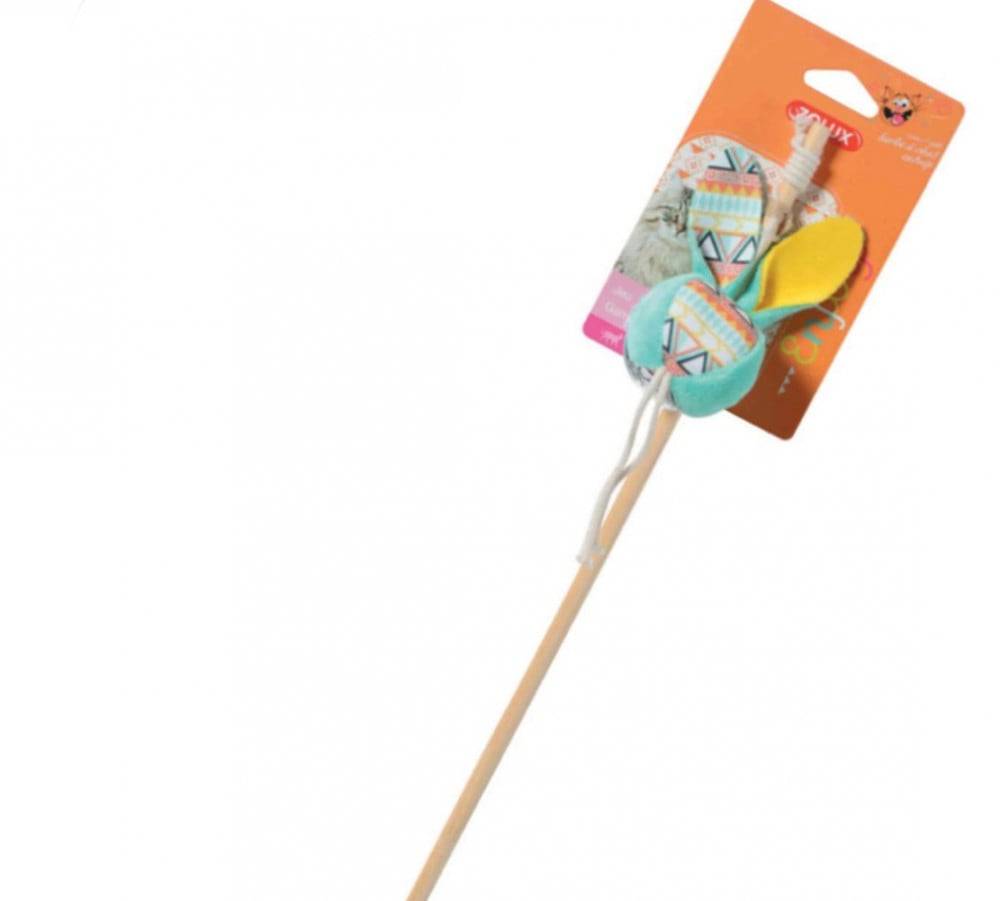 Zolux Cat Toy Rod Rabbit Green