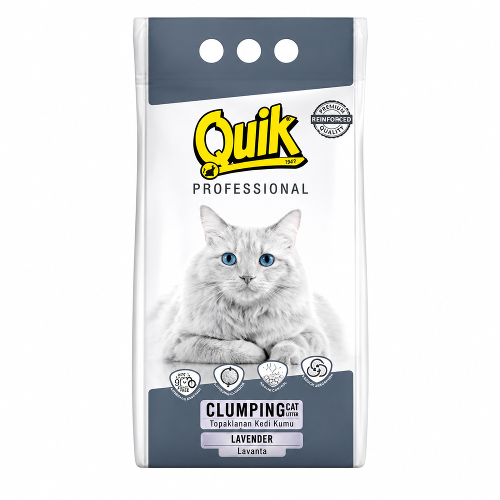 Quik Premium Bentonite Cat Litter - Activated Carbon (20L)