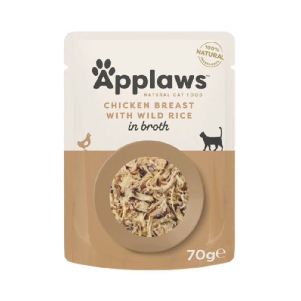 ابلاوز اظرف الدجاج مع الارز بالمرق Applaws Cat Pouch Chicken Breast with Wild Rice in Broth