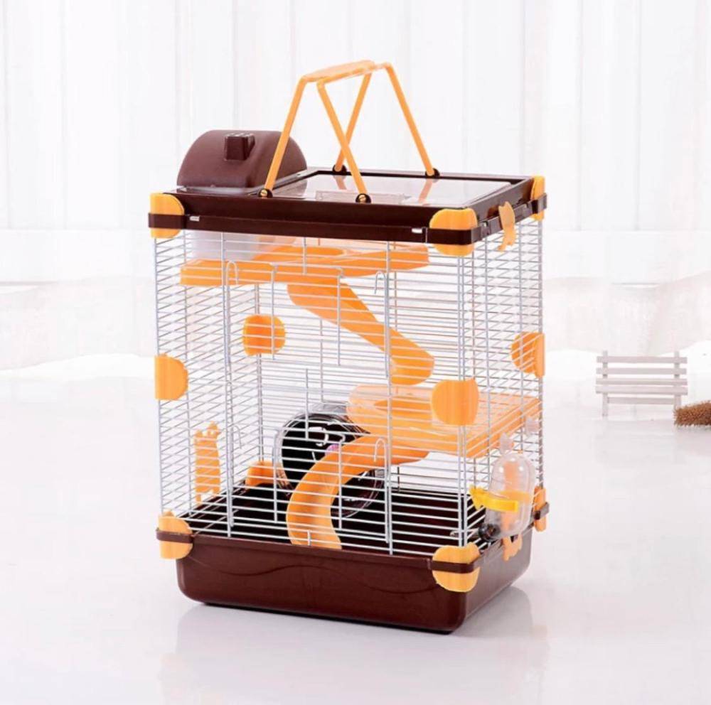 قفص هامستر طابقين - حجم كبير Hamster Cage With Yoys - Cages Rodents