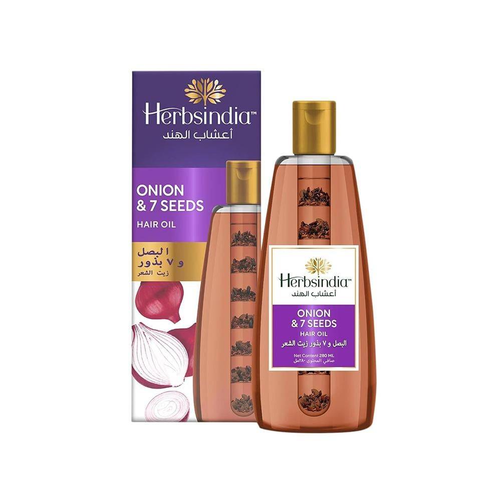 India Herbs Hair Oil with Onion and 7 Seeds - 180 ml