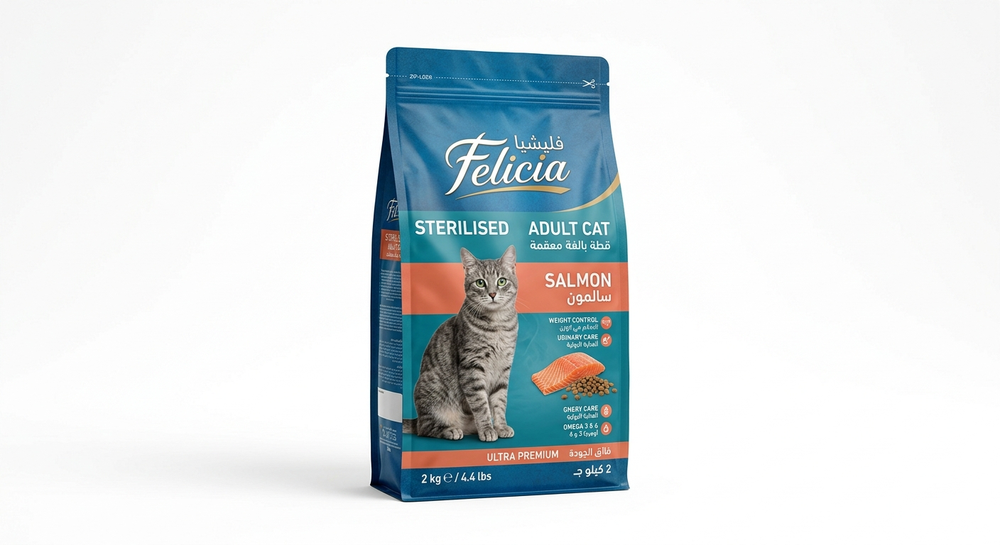 Felicia - Adult Sterilised Cat Dry Food with Salmon - 2kg