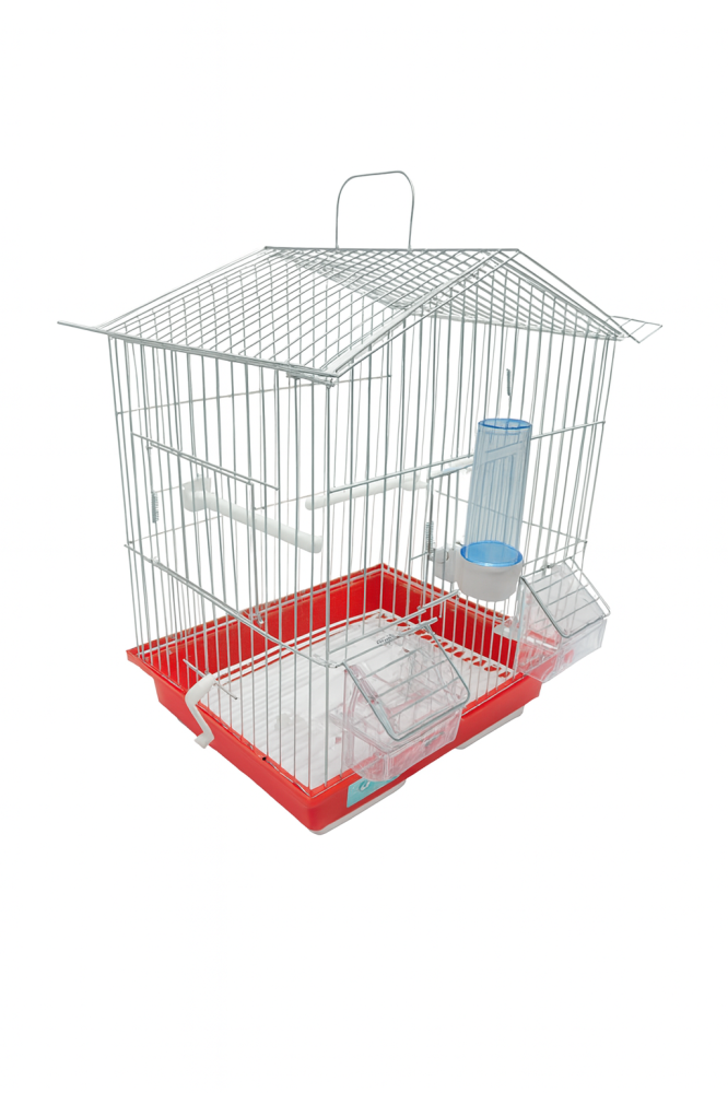 Two-meal bird cage for small and medium birds, made in Syria