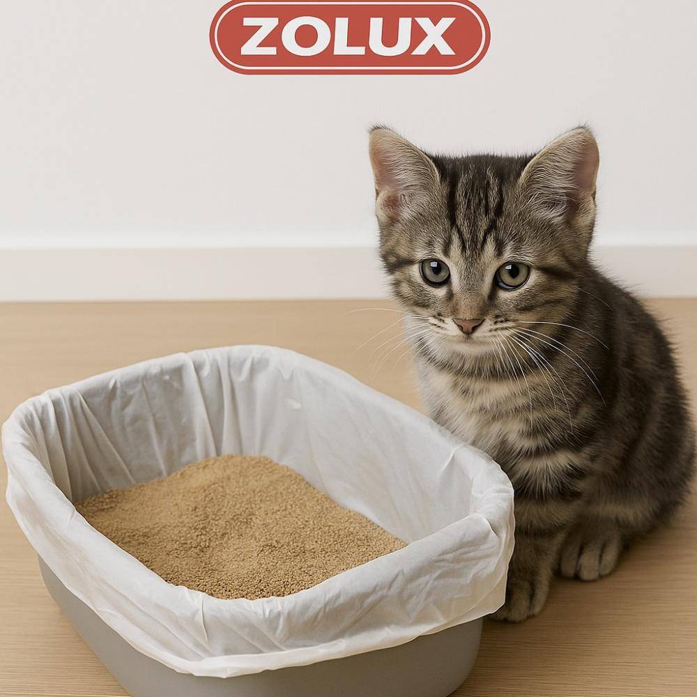 زولوكس أكياس تنظيف حوض رمل القطط 30*40سم (12حبه) Zolux Pure Cat Protective Bags 30x40cm 12xpcs