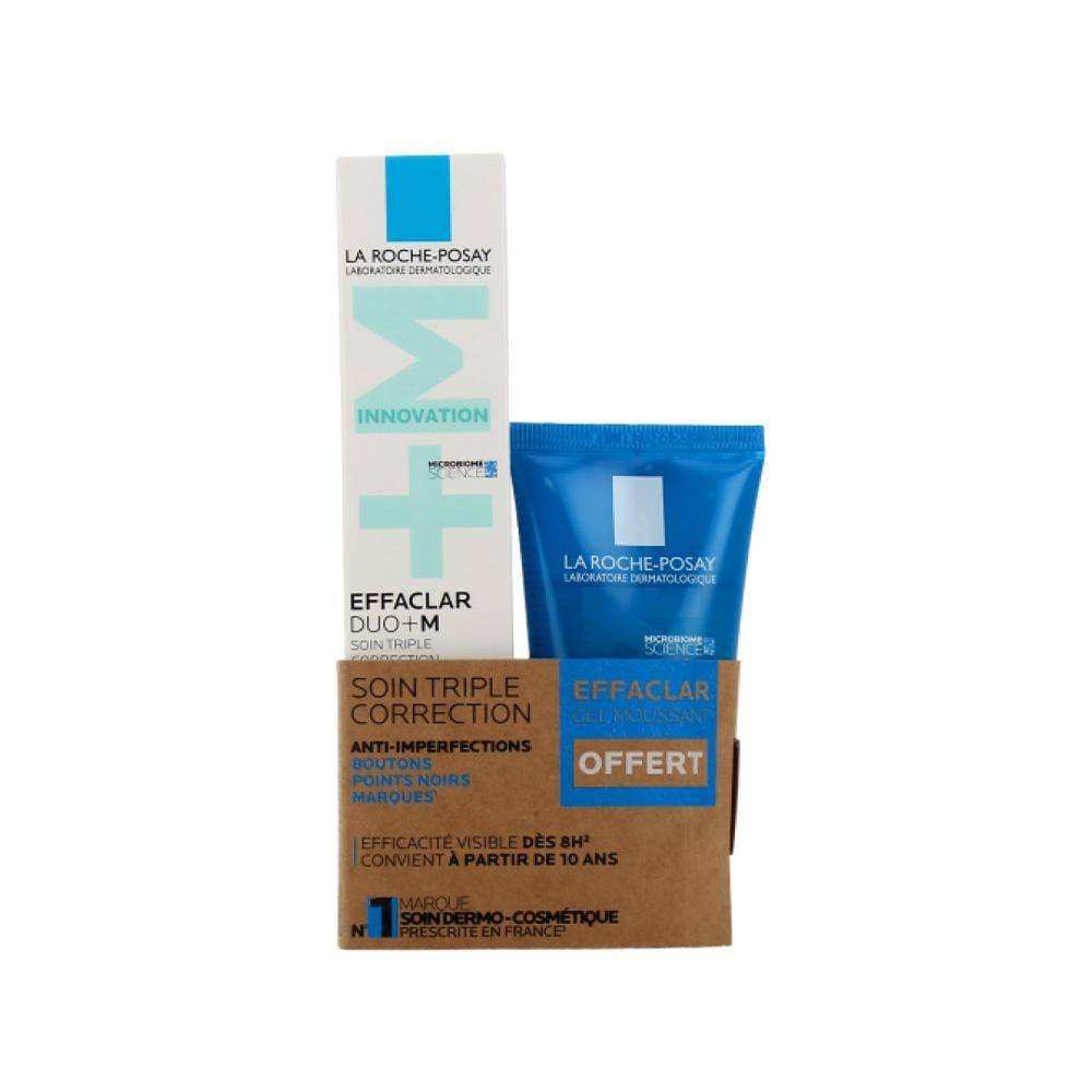 La Roche-Posay Effaclar Duo Plus M Moisturizer and Corrector 40 ml + Cleansing Foaming Gel - 50 ml