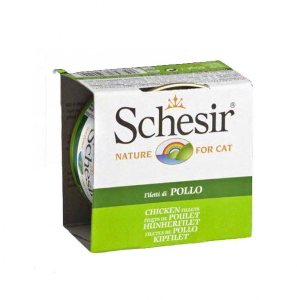 شيزر معلبات فيليه الدجاج في الصلصة (طعام رطب للقطط البالغة) Schesir Chicken Fillet in Jelly