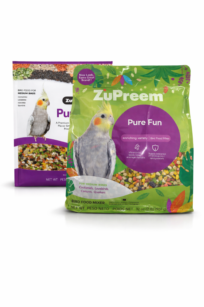 زوبريم بيور فان مزيج من البذور بالفيتامين للكنيور والروز والكروان Zupreem Pure fun Medium Birds