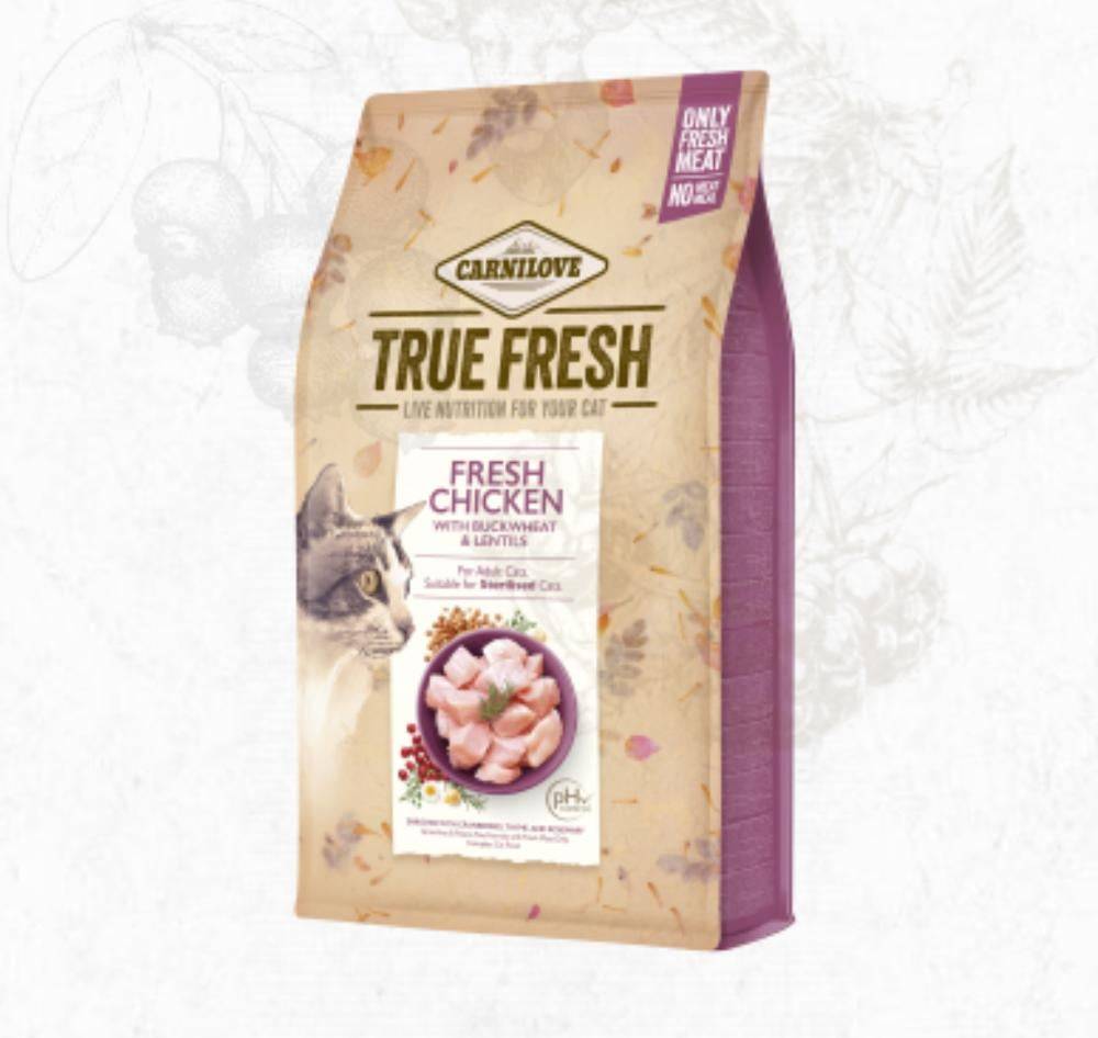 كارنيلوف ترو فريش دجاج للقطط المعقمة والبالغة Carnilove True Fresh Cat Chicken