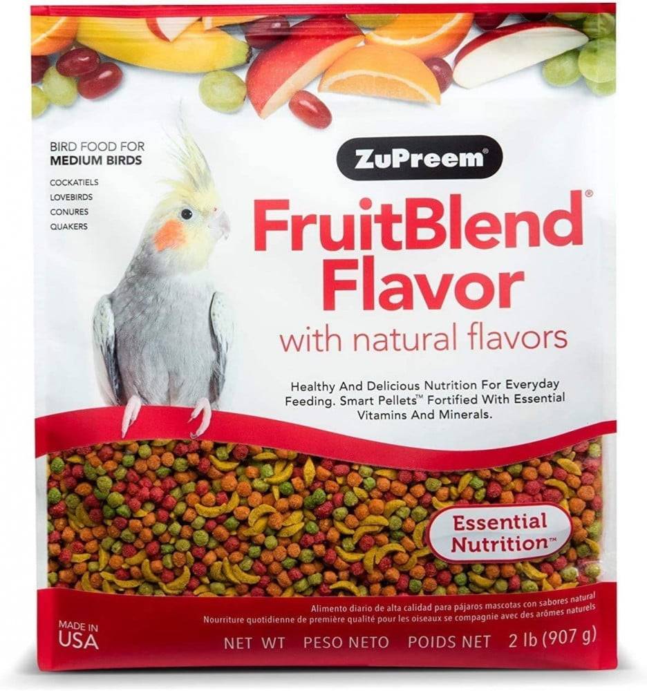 زوبريم فروت للكنيور و الكروان والروز والطيور المتوسطه ZuPreem Fruitblend for Parakeets - Medium Birds