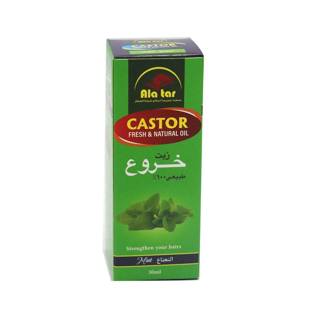 العطار زيت خروع طبيعي 100% بخلاصة النعناع - 30 مل