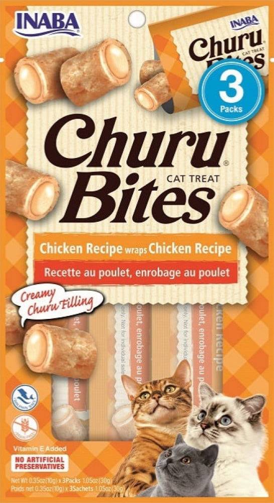 X Inaba Churu Bites Cat Treats Chicken Recipe Wraps With Chicken Recipe Packsx 10G