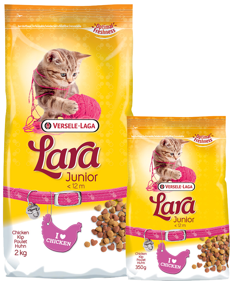 فيرسل لاقا - لارا طعام القطط الصغيرة مع قطع الدجاج اللذيذة Versele-Laga Lara crispy chunks with Chicken - Kitten