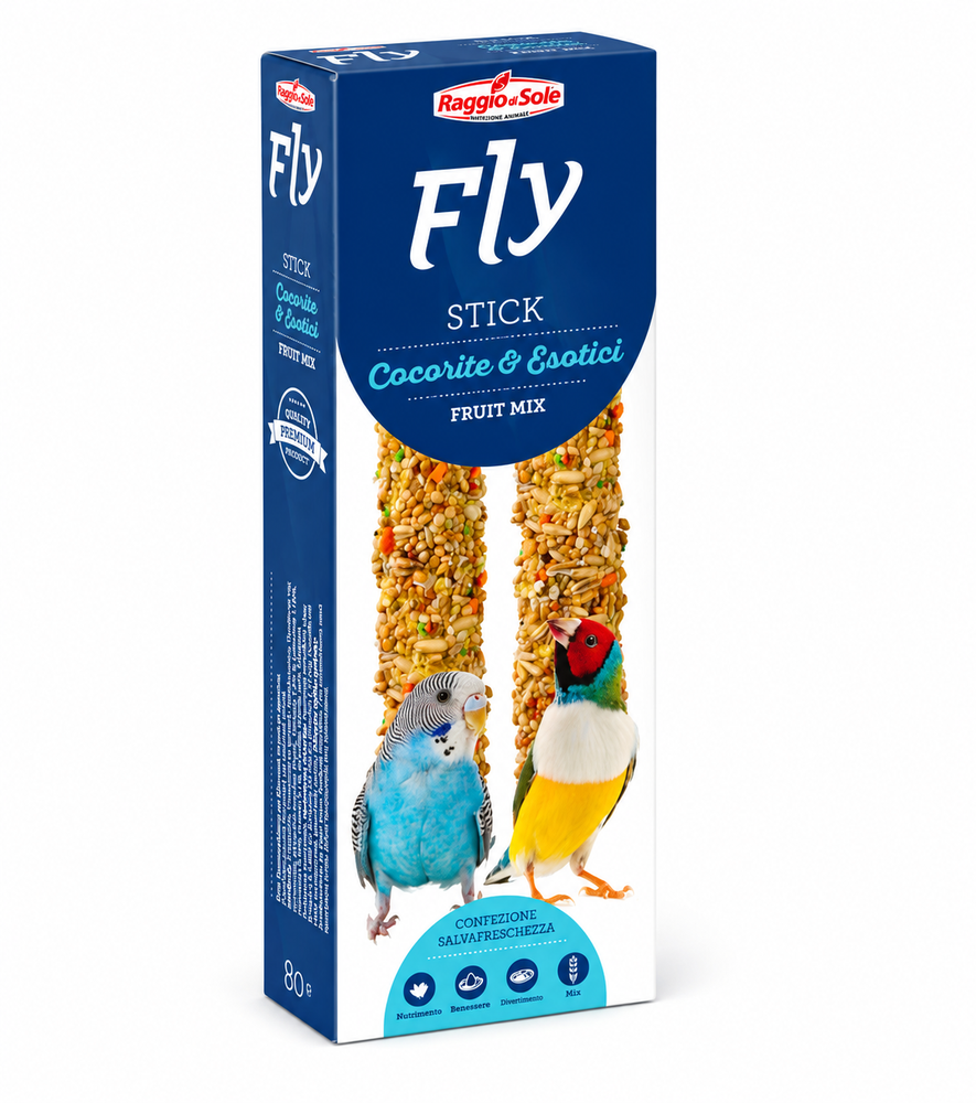 Raggio di Sole - Stick Coco Fruit Mix (Honey & Fruit Sticks for Cockatiels) - 80g