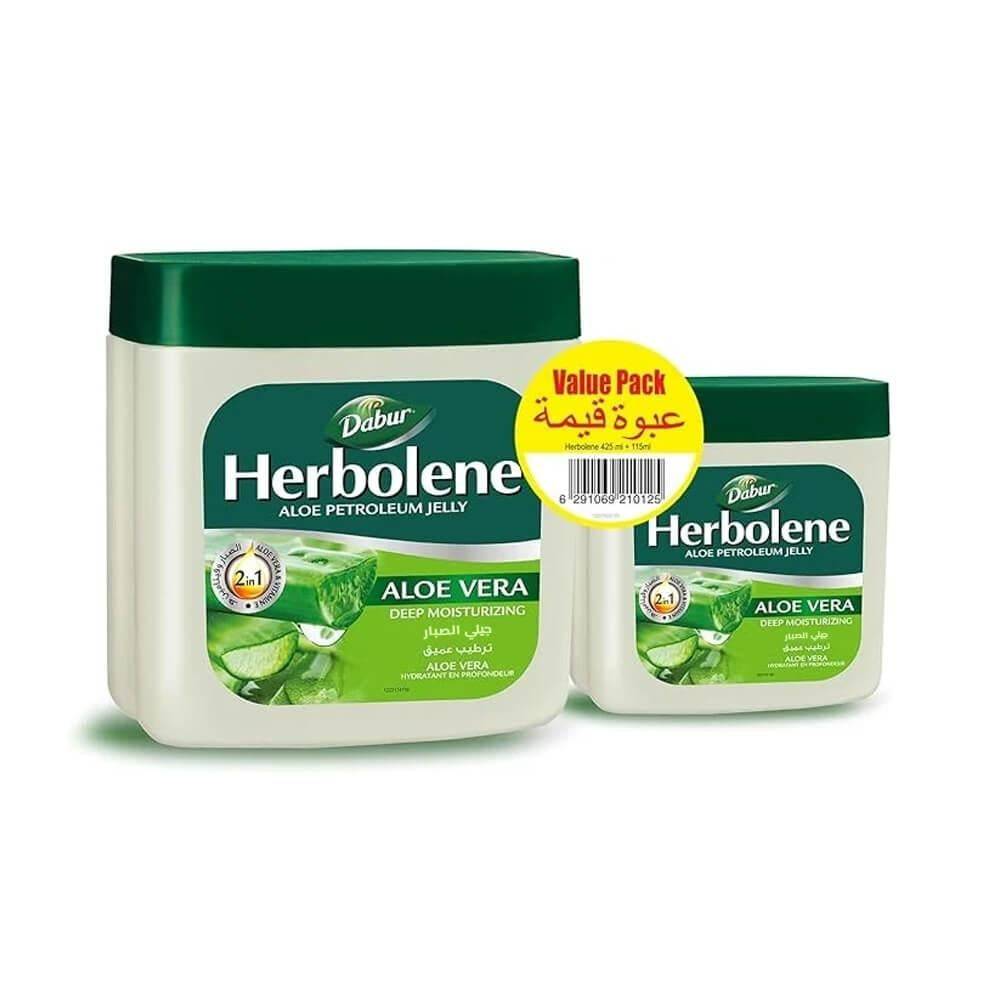 Dabur Herbolene Aloe Petroleum Jelly with Aloe Vera - 425 + 115 ml