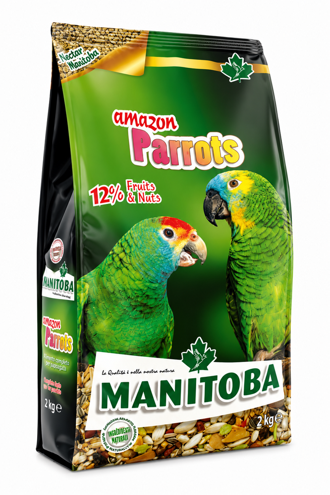 مانيتوبا أكل الببغاء الامازوني - الكاسكو 2كغ Manitoba Amazon Parrots Mixture Food 2kg