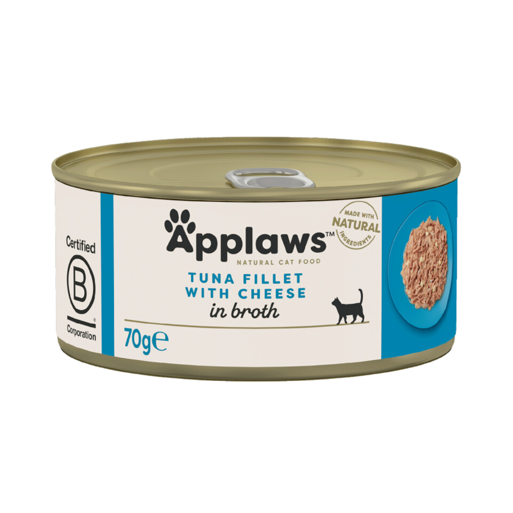 ابلاوز معلبات فيليه التونا مع الجبنة في المرق 70 غرام Applaws Tuna Fillet with Cheese in Broth 70g