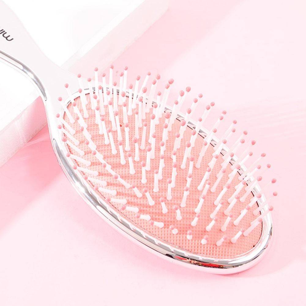 Mini Joud hair comb, silver-pink color