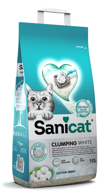 Sanicat Clumping White Cotton Powder 10L