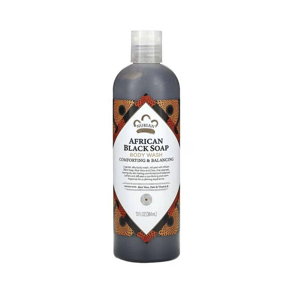 Nubian Heritage African Black Soap Body Wash - 384 ml