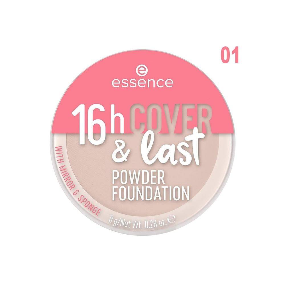 Essence Cover & Last 16 Hour Powder Foundation Shade 01 Porcelain - 8 gm