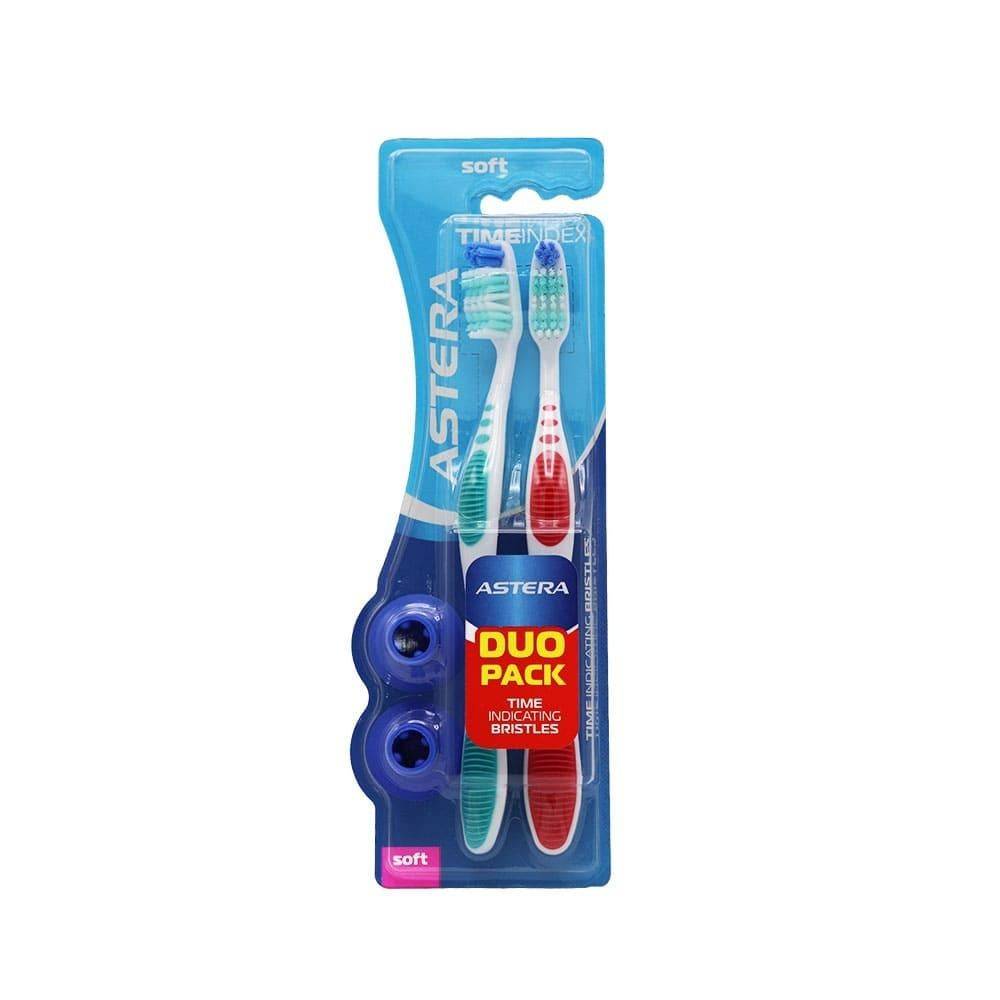 Astera Time Indicator Toothbrush Soft Bristles - 2 Brush