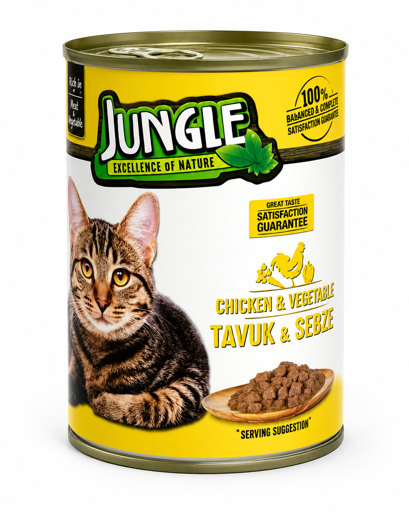 Jungle Adult Wet Cat Food - Tender Chicken (415g)