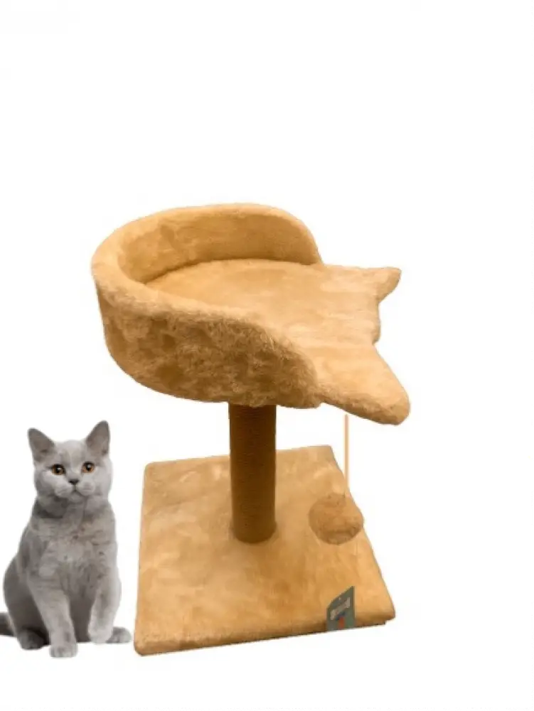 خداشة للقطط 2*1 عمود خدش مع سرير دائري قطني مريح / حجم متوسط Cat Scratching cat tree