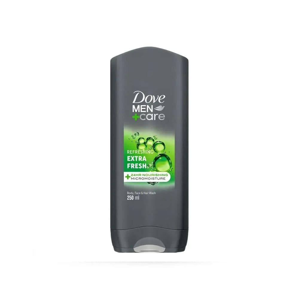 Dove Men's Care Wash 3 in 1 Extra Fresh for Body, Face and Hair - 250 ml