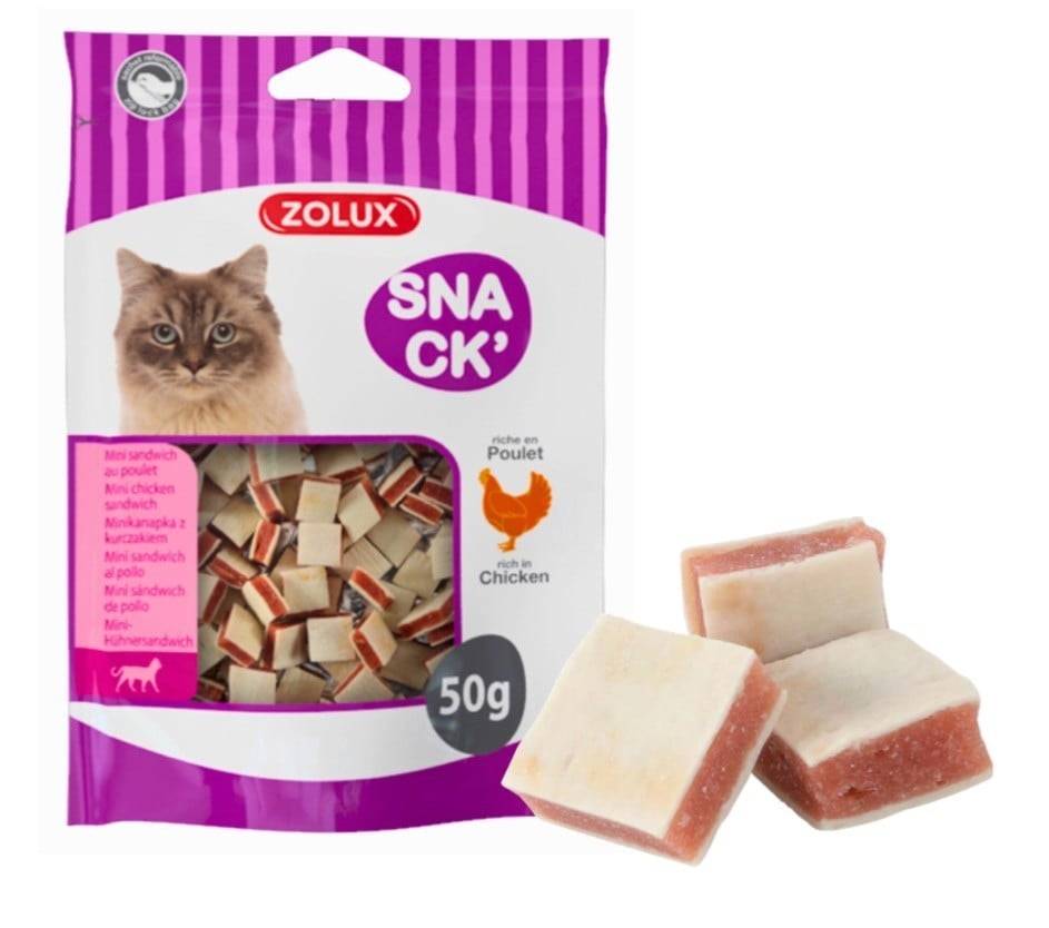 Zolux Snack Cat Mini Chicken Sandwich For Cats 50G