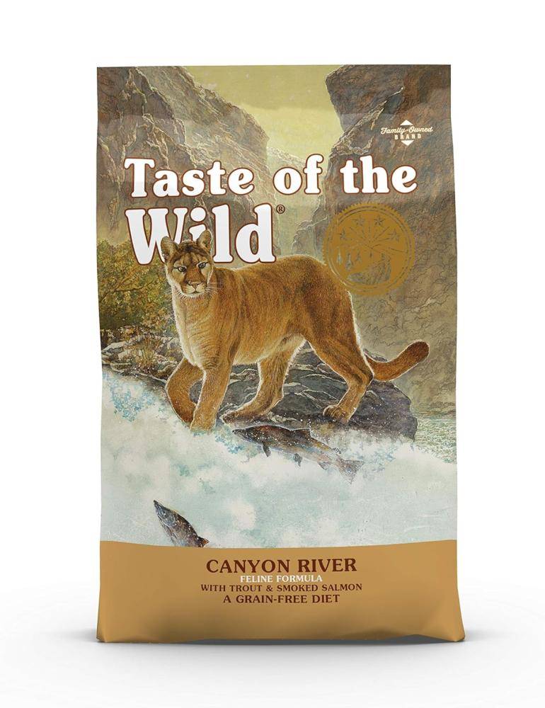 تيست اوف ذا وايلد (طعام جاف للقطط الصغيرة والبالغة) سمك السلمون المدخن والمرقط Taste of the Wild Canyon River with Trout & Smoked Salmon