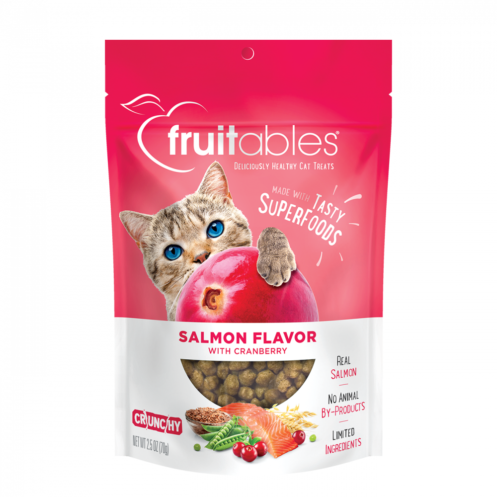 فروتابلز مكافآت قطط السالمون والكرز )مكافأة قطط لدعم صحة الجلد والفراء) Frutiables Salmon Flavor with Cranberry Healthy Cat Treats