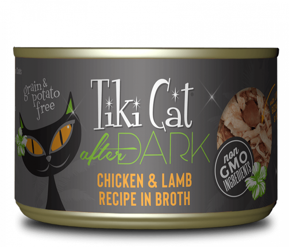 تيكي كات معلبات الدجاج ولحم الضأن في المرق 80غ Tiki Cat After Dark Chicken & Lamp 80g