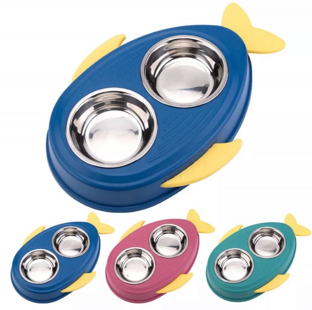 Double fish-shaped eating plate - medium size