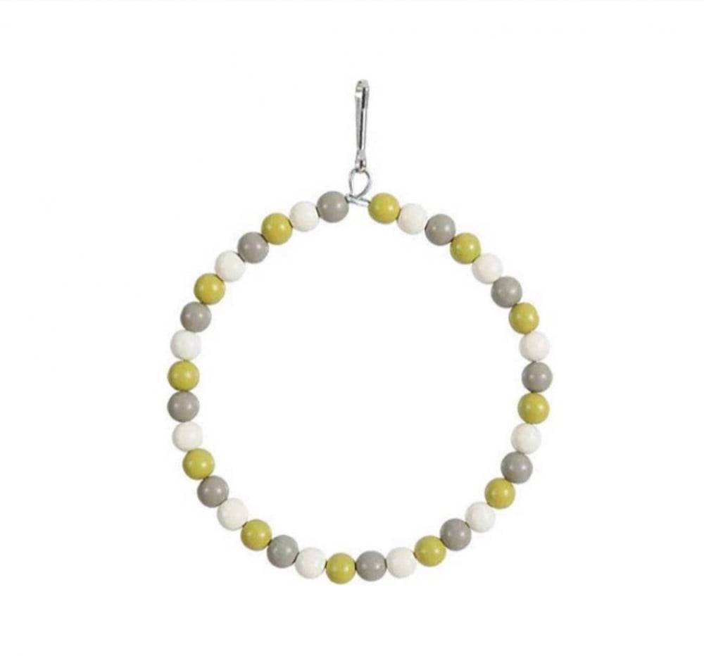 زولوكس لعبة مرجيحة طيور دائرية من الخرز العاب طيور الروز والبادجي والكناري Zolux Bead Necklace Swing