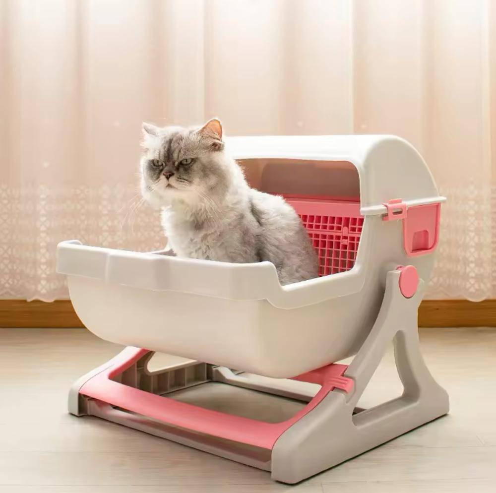 Professional semi-automatic litter box - smart cat bath, modern design