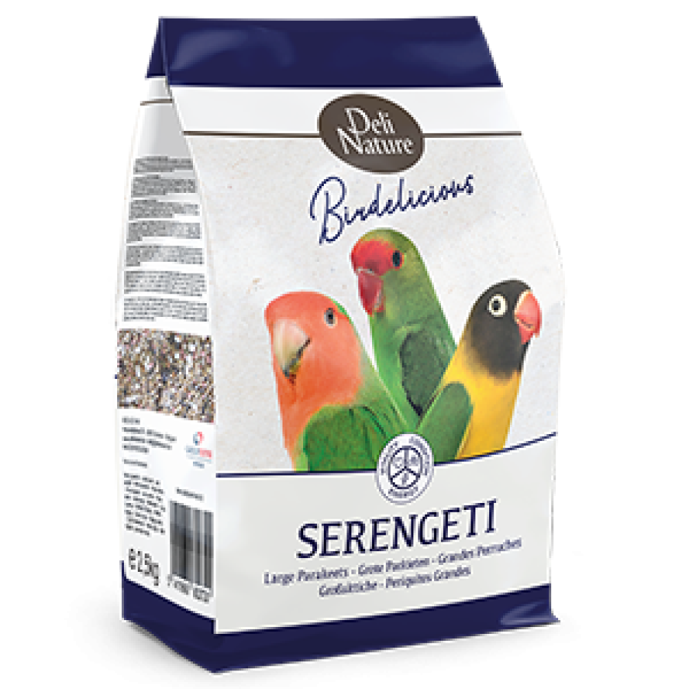 ديلي ناتشر غذاء الروز والكروان خليط البذور والمعادن 800غ DeliNature Birdelicious Serengeti Large Parakeets
