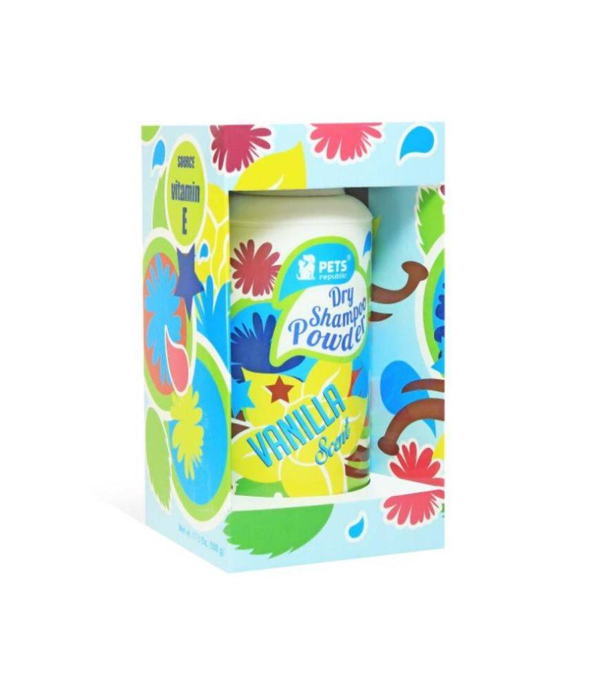 بيتس ريبابليك بودرة الشامبو الجاف برائحة الفانيلا Pets Republic Dry Shampoo Powder- vanilla
